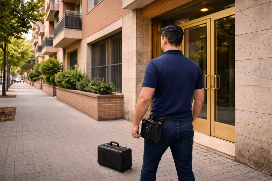 Cerrajero en zona Universidad de Zaragoza junto a portal moderno